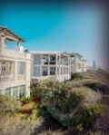 Row of houses by the beach